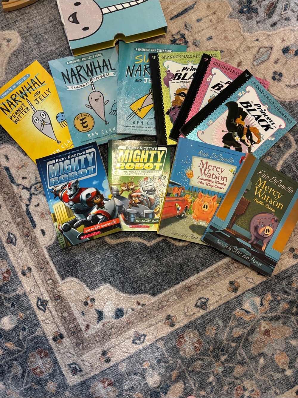 Princess in black, jelly and Narwall etc. books! 10 total